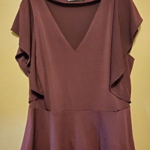 Burgundy Blouse
